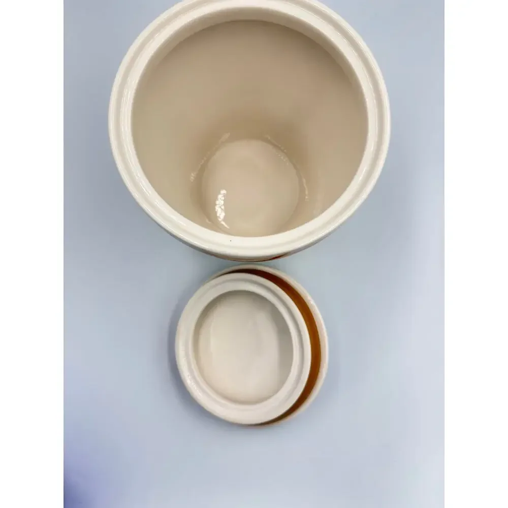 Starbucks Tribal Pattern Coffee Bean Tea Holder Canister Ceramic 2005 Canister